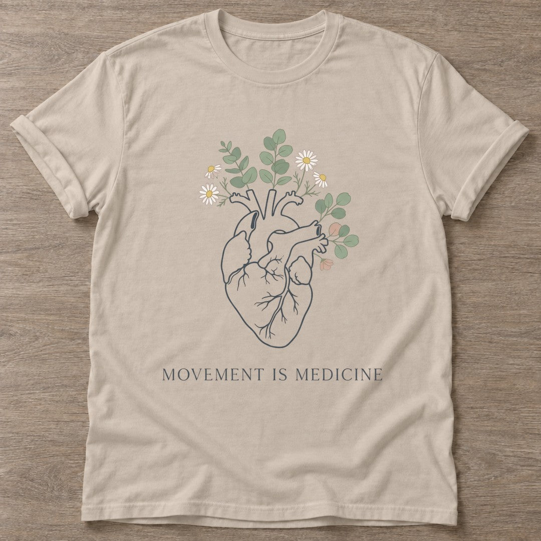 Sand Bloom Within T-shirt — floral strength design, for women who train