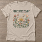 Sand Small Steps Strong T-shirt — motivational slogan design, for women who train