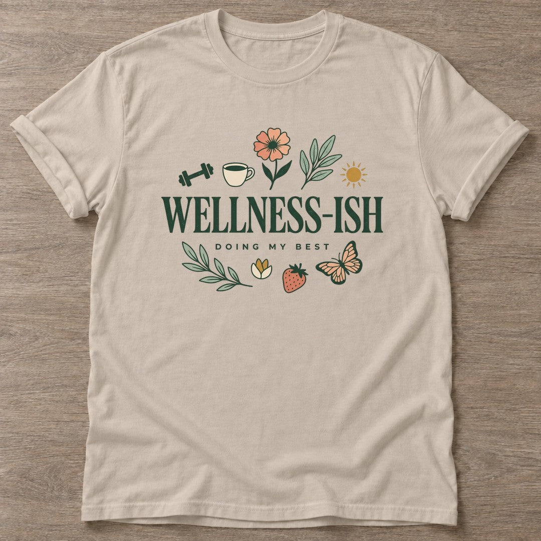Sand Doing My Best T-shirt — motivational slogan design, for women who train