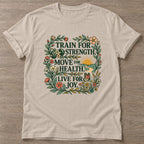 Sand Wellness Grows T-shirt — growth mindset design, for women building a habit