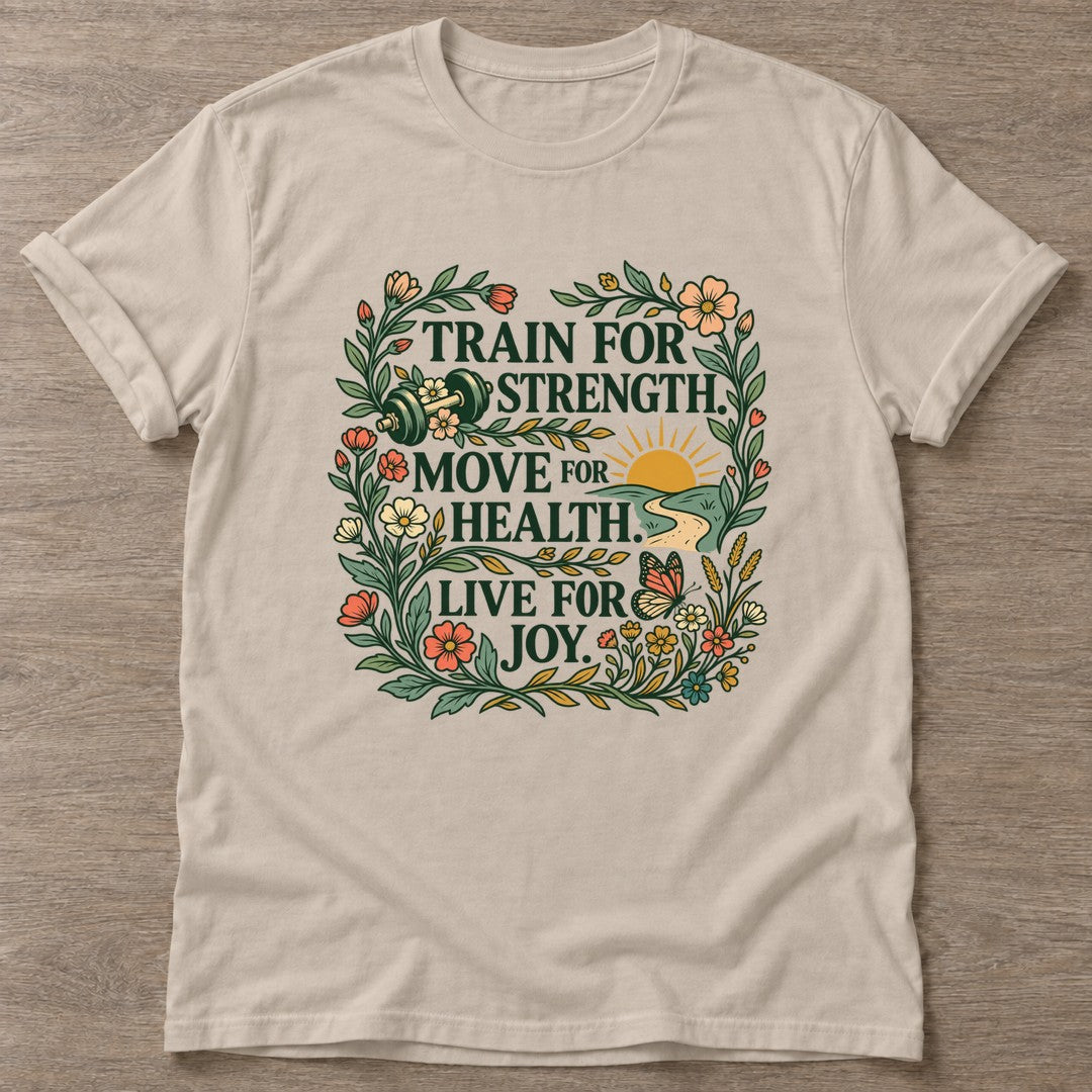 Sand Wellness Grows T-shirt — growth mindset design, for women building a habit