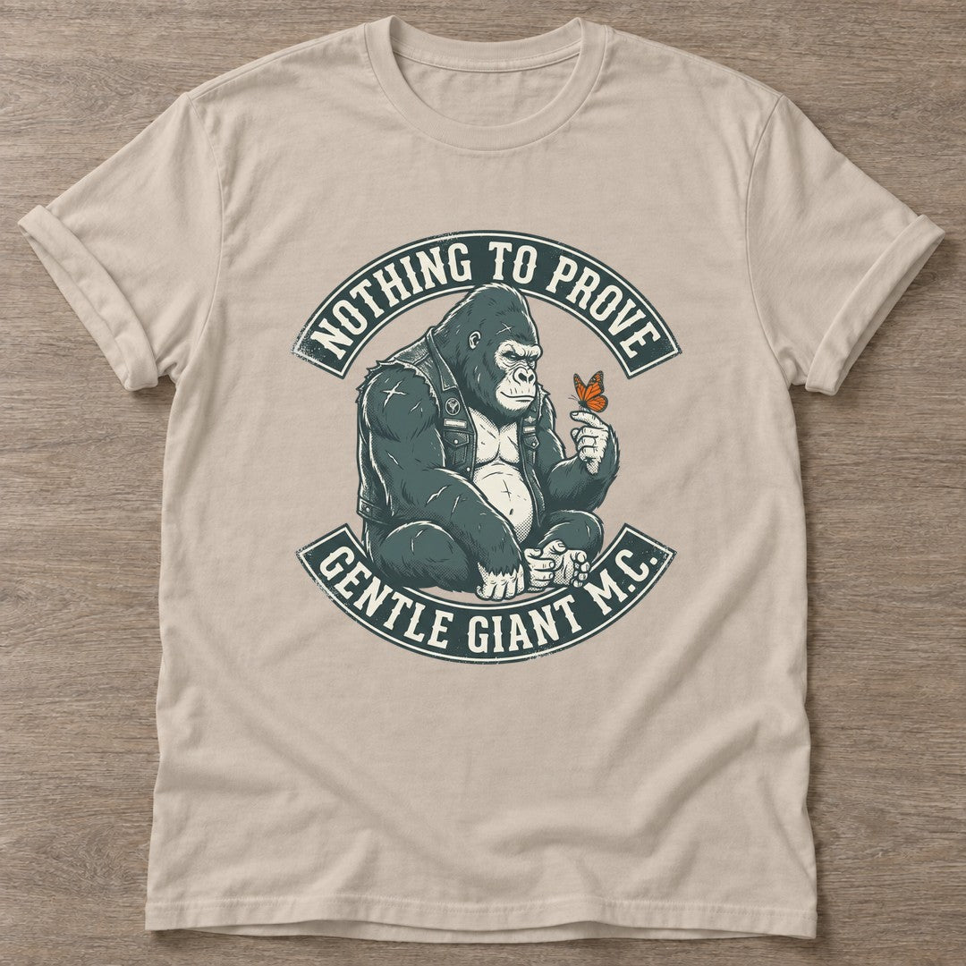 Sand Nothing To Prove T-shirt — body positive design, for every body in the gym