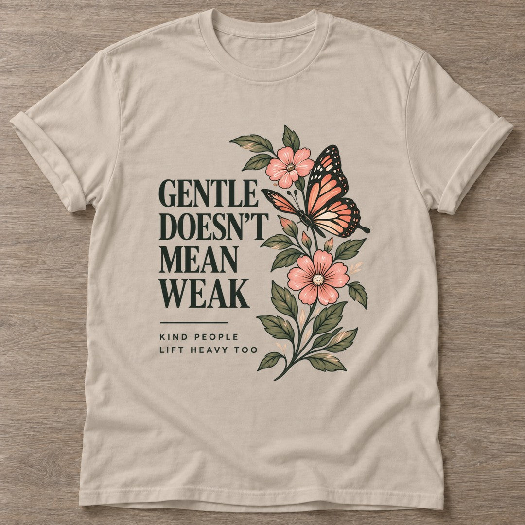 Sand Strong And Gentle T-shirt — rest and recovery design, for women who train