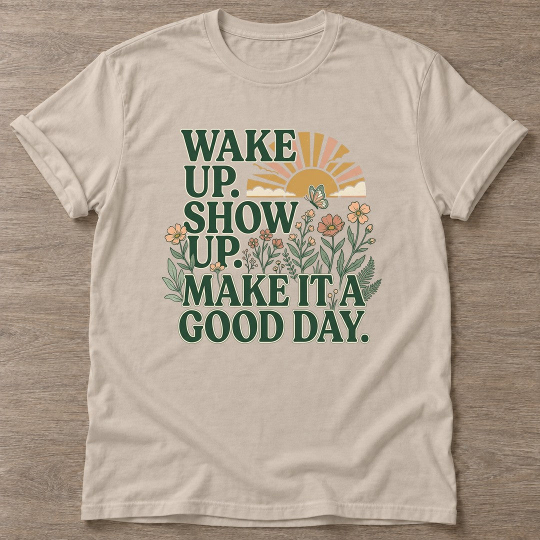 Sand Good Day Mentality T-shirt — motivational slogan design, for women who train