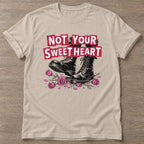 Sand Roses And Boots T-shirt — floral strength design, for women who train