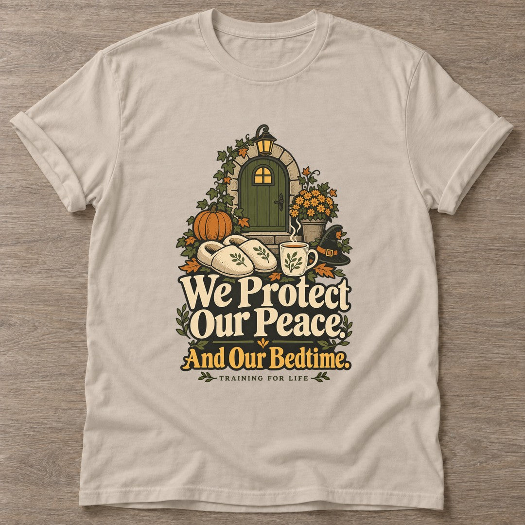 Sand Peace And Bedtime T-shirt — rest and recovery design, for women who train