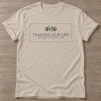 Sand Botanical Grind T-shirt — floral strength design, for women who train