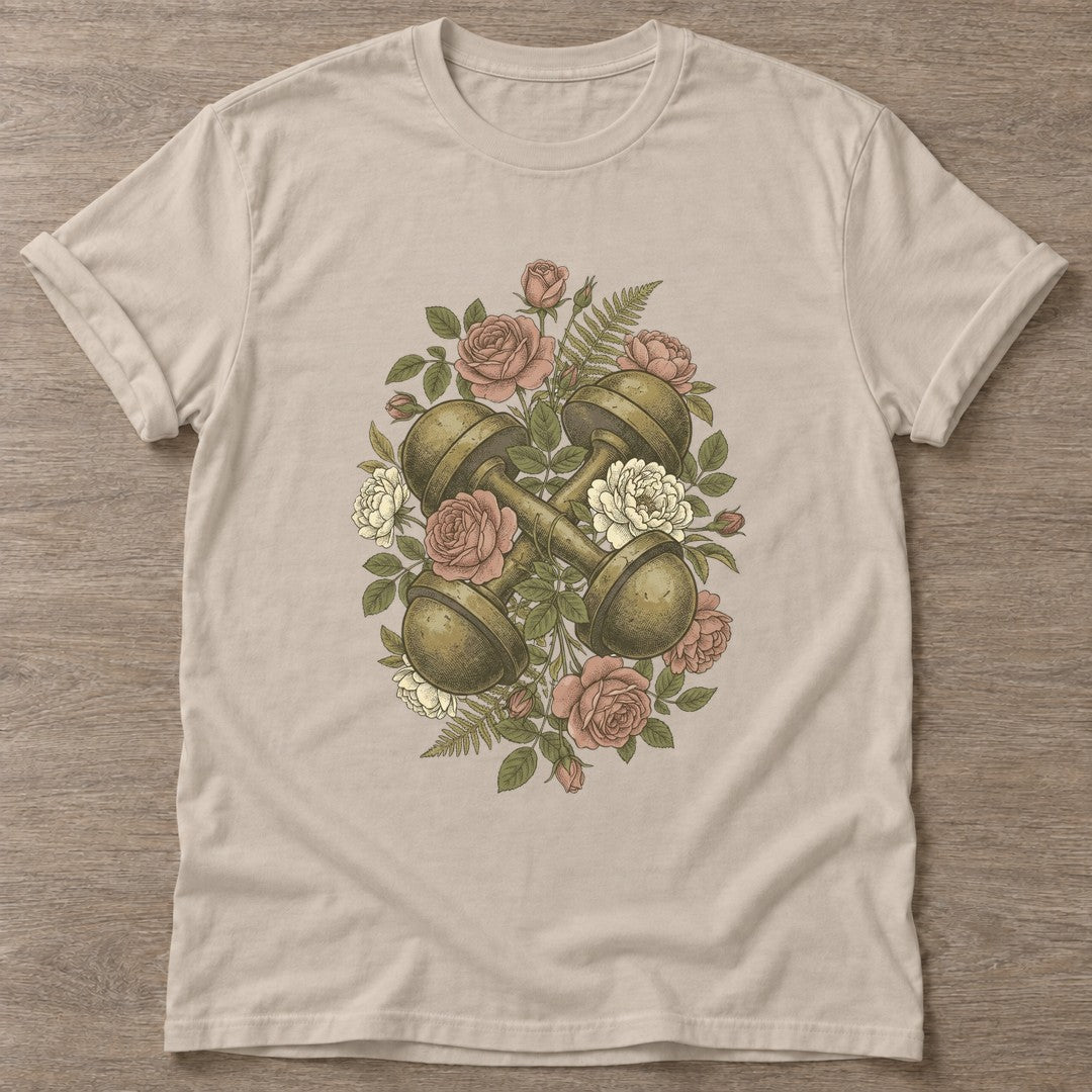 Sand Lift And Grow T-shirt — weightlifting design, for women who lift