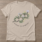 Sand Blooming Chemistry T-shirt — floral strength design, for women who train