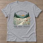 Sport Grey Enjoy The Climb T-shirt — motivational slogan design, for women who train