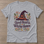 Sport Grey Witchy Humor T-shirt — funny gym slogan, for women who train and laugh about it
