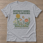 Sport Grey Different Bodies T-shirt — body positive design, for every body in the gym