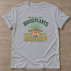 Sport Grey Lifting Leaves T-shirt — floral strength design, for women who train
