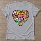 Sport Grey Every Count Matters T-shirt — weightlifting design, for women who lift