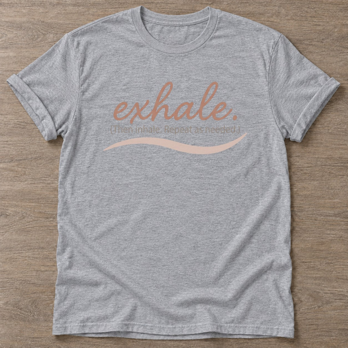 Sport Grey Breathe Repeat T-shirt — rest and recovery design, for women who train