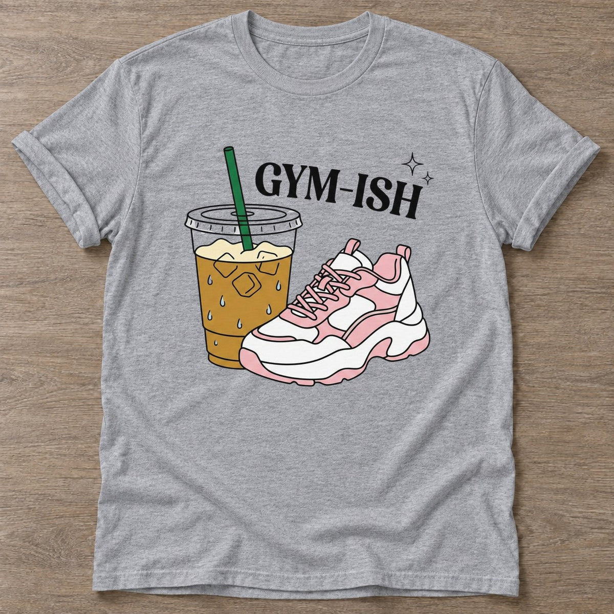 Sport Grey Almost Athletic T-shirt — funny gym slogan, for women who train and laugh about it