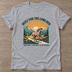 Sport Grey Long Run Horse T-shirt — running design, for women who run
