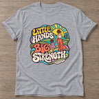 Sport Grey Growing Strong Together T-shirt — growth mindset design, for women building a habit