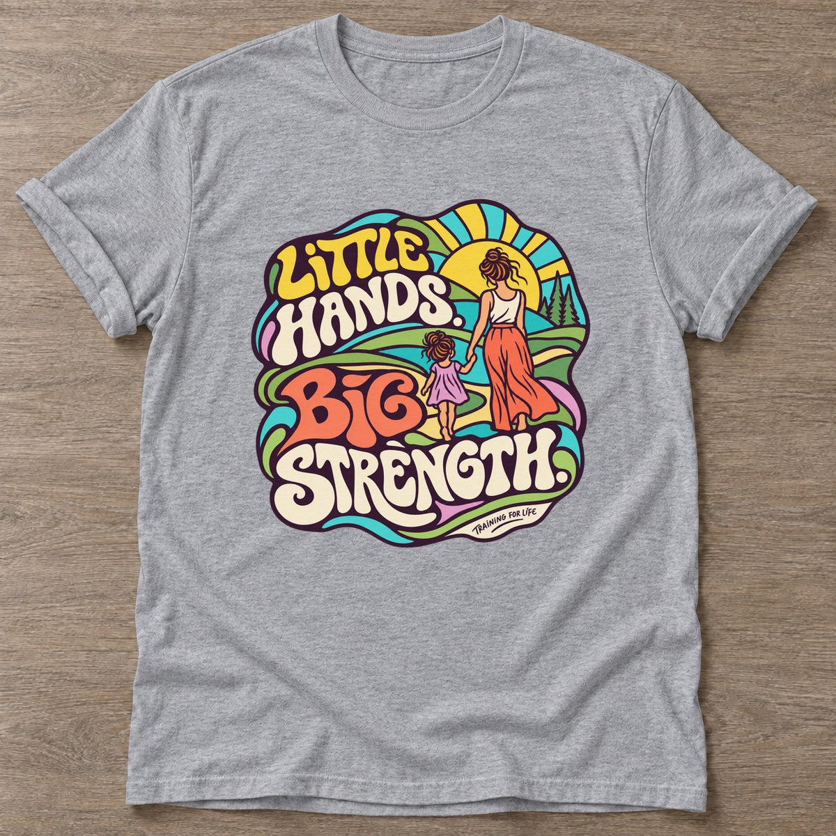 Sport Grey Growing Strong Together T-shirt — growth mindset design, for women building a habit