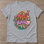 Sport Grey Household Hustle T-shirt — funny gym slogan, for women who train and laugh about it