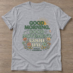 Sport Grey Morning Ritual T-shirt — rest and recovery design, for women who train
