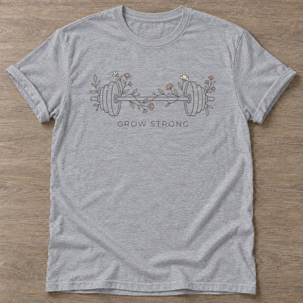 Sport Grey Roots Rise T-shirt — growth mindset design, for women building a habit