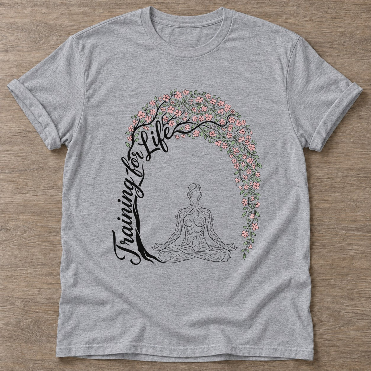 Sport Grey Tending Your Life T-shirt — growth mindset design, for women building a habit