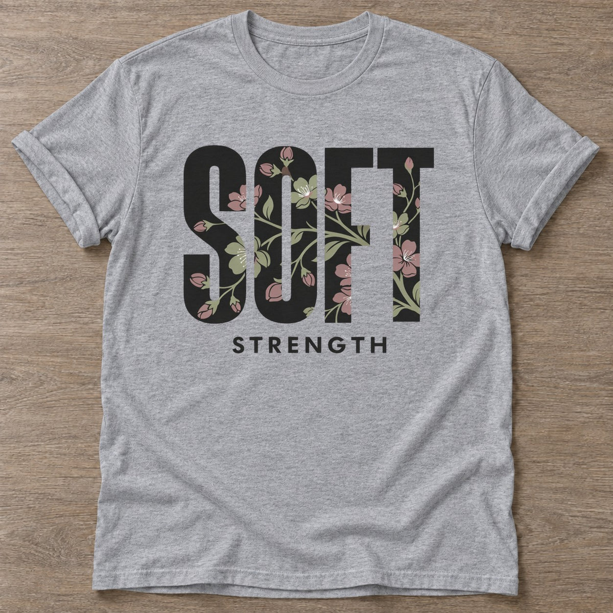 Sport Grey Delicate Resolve T-shirt — rest and recovery design, for women who train
