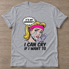 Sport Grey Sweat Tears T-shirt — funny gym slogan, for women who train and laugh about it