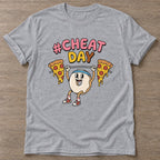 Sport Grey Pizza Lift T-shirt — funny gym slogan, for women who train and laugh about it