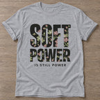 Sport Grey Still Power T-shirt — rest and recovery design, for women who train