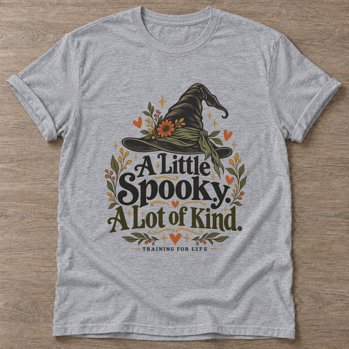 Sport Grey Spooky A Lot T-shirt — funny gym slogan, for women who train and laugh about it