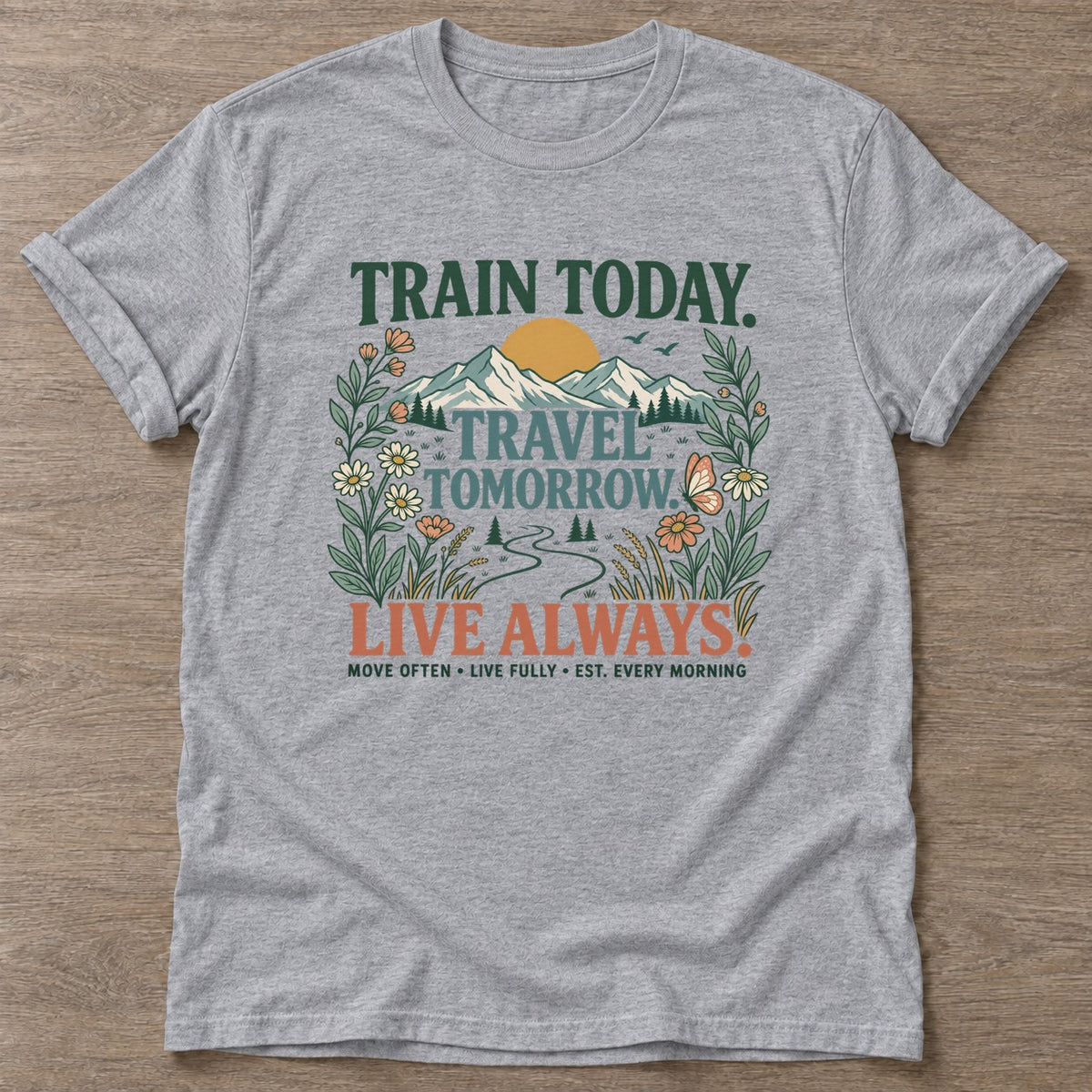 Sport Grey Every Morning Matters T-shirt — motivational slogan design, for women who train
