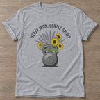 Sport Grey Iron Flowers T-shirt — floral strength design, for women who train