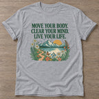 Sport Grey Motion Brings Clarity T-shirt — everyday workout design, for women who move