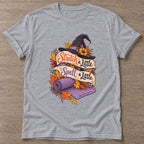 Sport Grey Witch's Yoga Flow T-shirt — rest and recovery design, for women who train