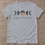 Sport Grey Moon Lotus T-shirt — rest and recovery design, for women who train