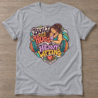 Sport Grey Built For Hugs T-shirt — body positive design, for every body in the gym