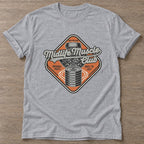 Sport Grey High Mileage Garage T-shirt — longevity training design, for women over 40