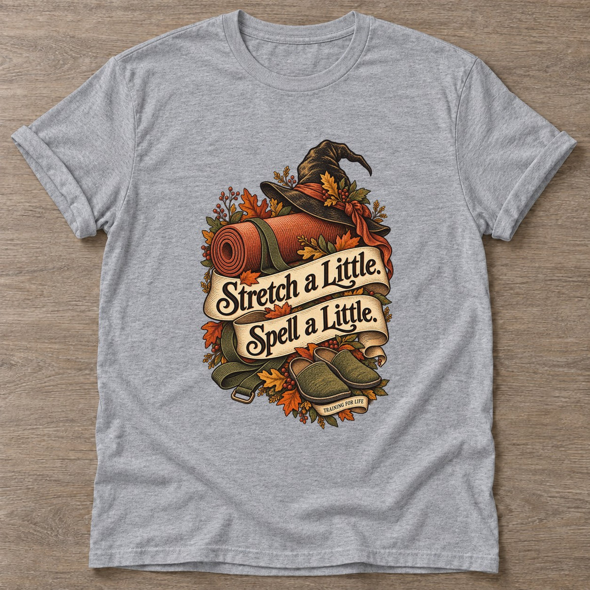 Sport Grey Stretch And Spell T-shirt — rest and recovery design, for women who train
