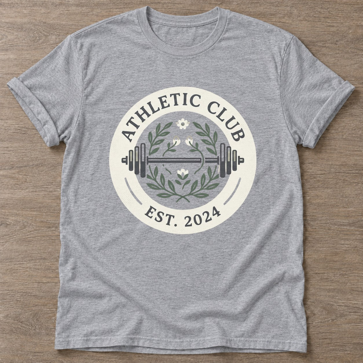 Sport Grey Garden Gains T-shirt — floral strength design, for women who train
