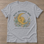 Sport Grey Celestial Recovery T-shirt — rest and recovery design, for women who train