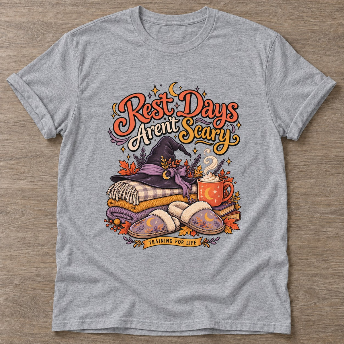 Sport Grey Cozy Witch Era T-shirt — funny gym slogan, for women who train and laugh about it