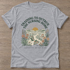 Sport Grey Training To Outrun T-shirt — running design, for women who run
