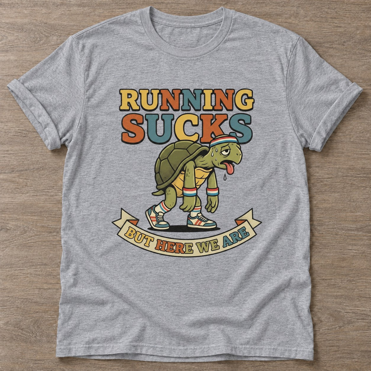 Sport Grey Tortoise Vibes T-shirt — longevity training design, for women over 40