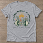 Sport Grey Gratitude Gains T-shirt — growth mindset design, for women building a habit