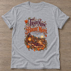 Sport Grey Haunt More T-shirt — funny gym slogan, for women who train and laugh about it