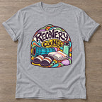 Sport Grey Recovery Counts T-shirt — rest and recovery design, for women who train