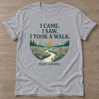 Sport Grey Took A Walk T-shirt — walking club design, for women who walk