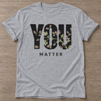 Sport Grey Bloom Matters T-shirt — floral strength design, for women who train